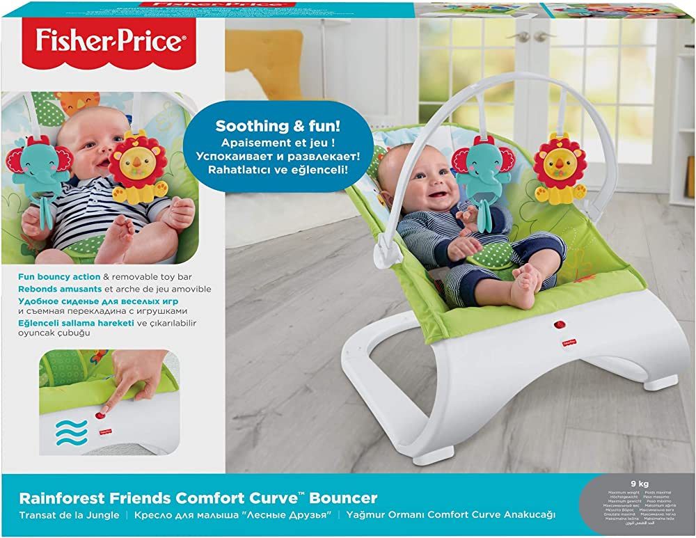Rainforest Friends Comfort Curve Bouncer Baby Seat CJJ79