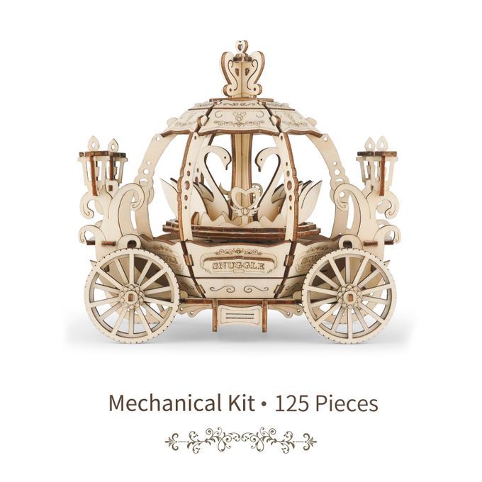 3D Wooden Puzzle Craft Music Box Mechanical Model Kits DIY Assemble