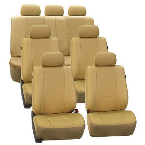 Leather Car Seat Covers For MiniVan-Sienna, Nissan Quest, Odyssey, Chrysler, Vw Routan, Sedona+Gift