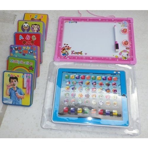 Kids Children's Learning IPad + My First Learning Books (6 Set) + Magnetic Writing Learning Board For Kids