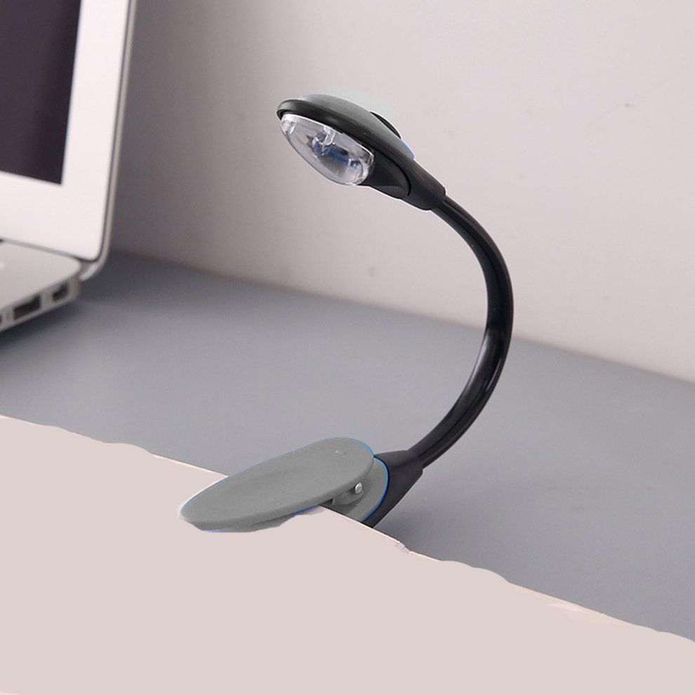 Reading Light   Book Light Stepless Brightness Battery Clip On  -Grey