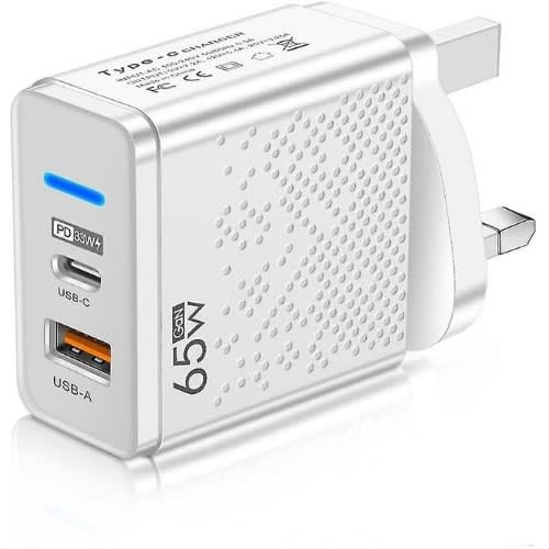 Fast Charger Adapter Suitable For Apple & Android - USB&Type-C - 65W