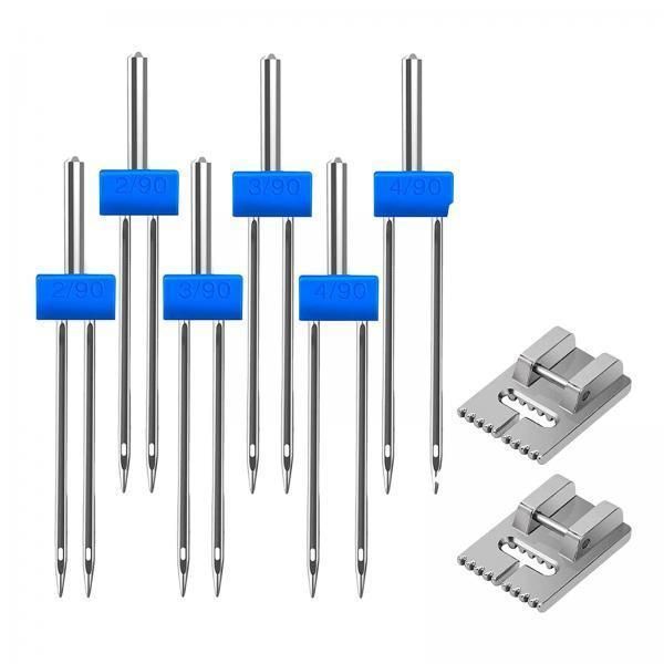 2x6x Double  2x 9 Groove Pintuck Presser Foot 3 Sizes