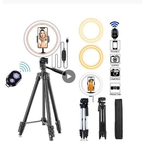 Tripod Stand With Ring For Photography & Video Lighting
