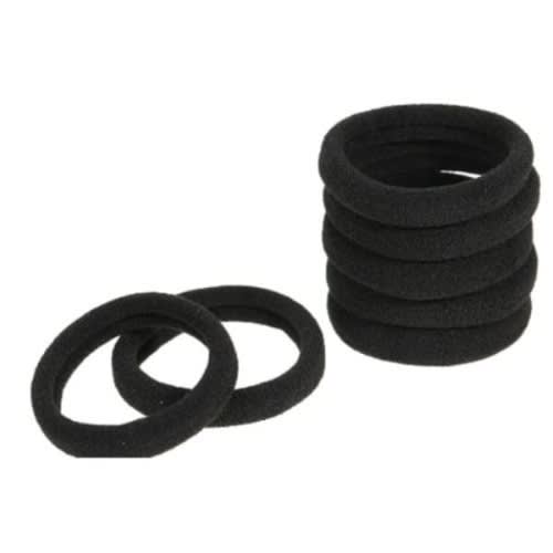 Elastic Hair Band - Black - 24 Pieces