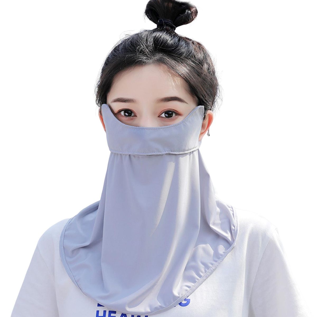Face Veil Quick Dry Comfortable Breathable-Grey