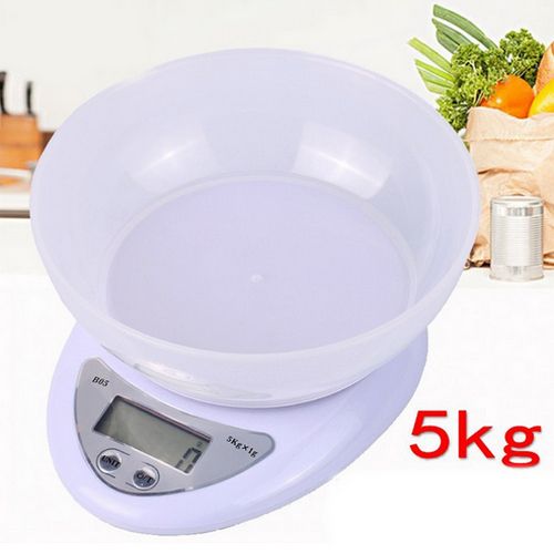 Digital Kitchen Scale With Free Bowl - 1/5KG Capacity