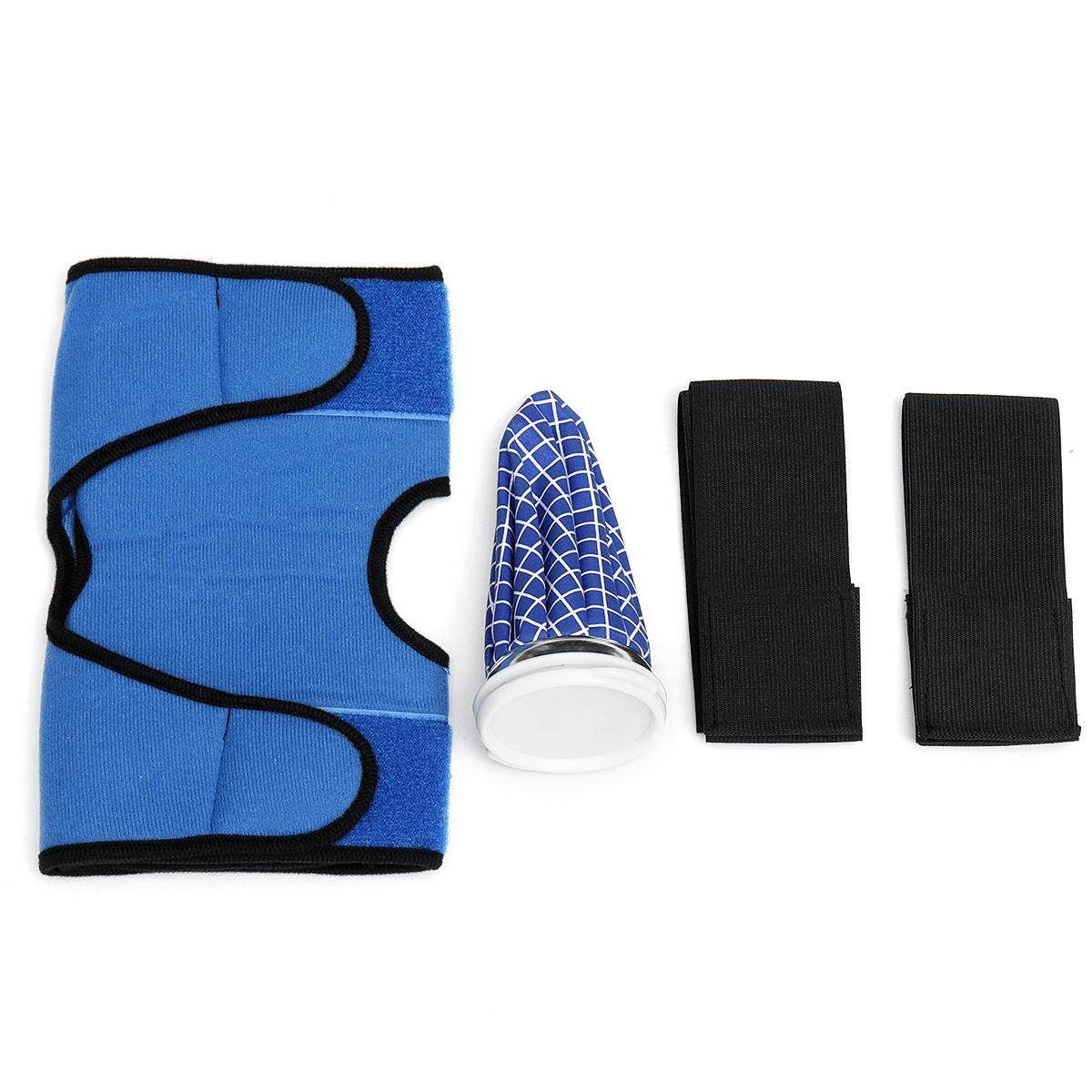 Pain Relief Hot Cold Therapy Reusable Ice Bag Pack & Wrap For Knee Shoulder Back[6 Inch] Tie Six Inch Blue Plaid Ice Bag