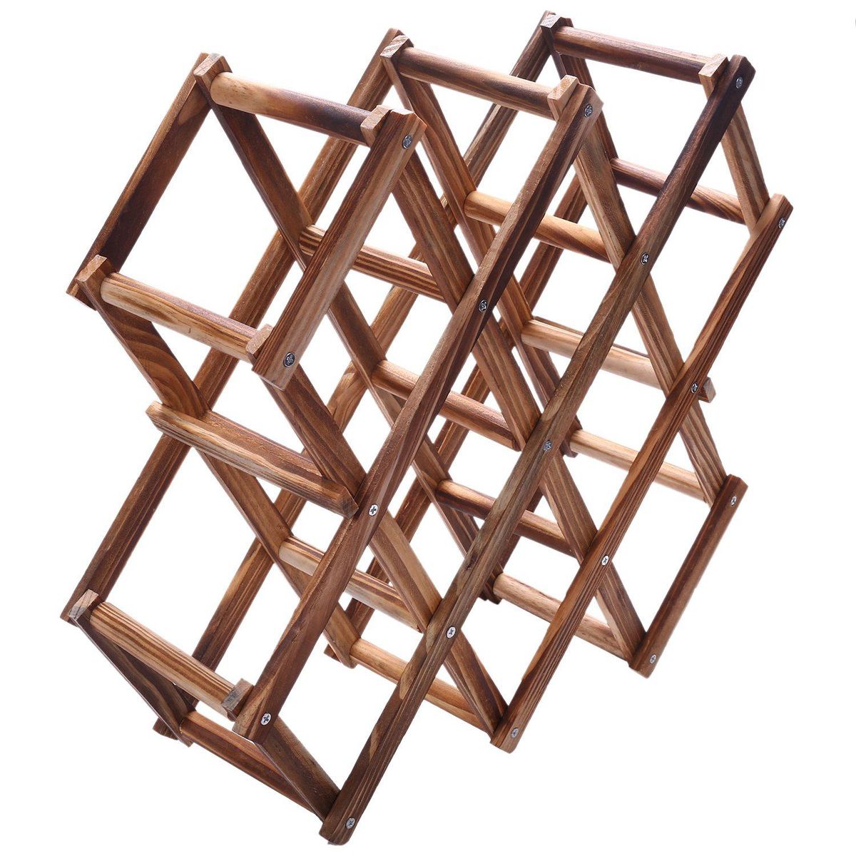 Wooden Red Wine Rack 10 Bottle Holder Mount Bar Display Shelf Folding Wood Wine Rack Alcohol Neer Care Drink Bottle Holders