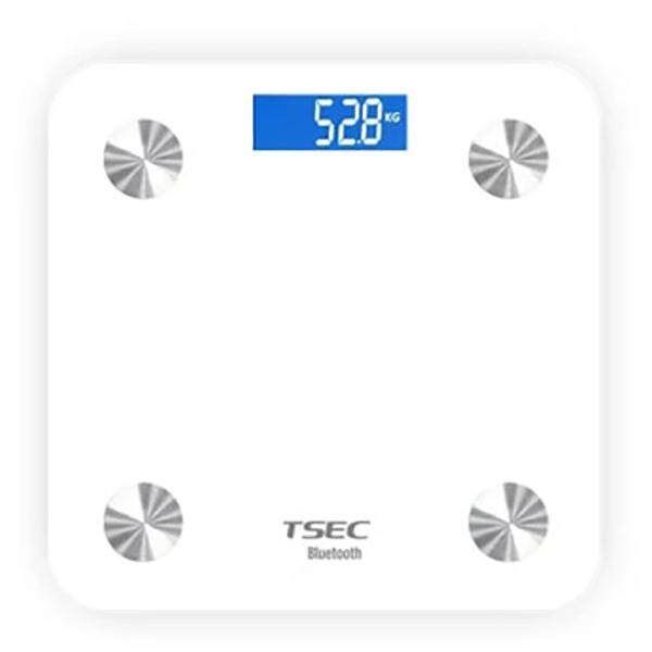 TS-8028 Bluetooth 4.0 LCD Smart Body Scales Weight Data Analysis Weight Tools White White (white)