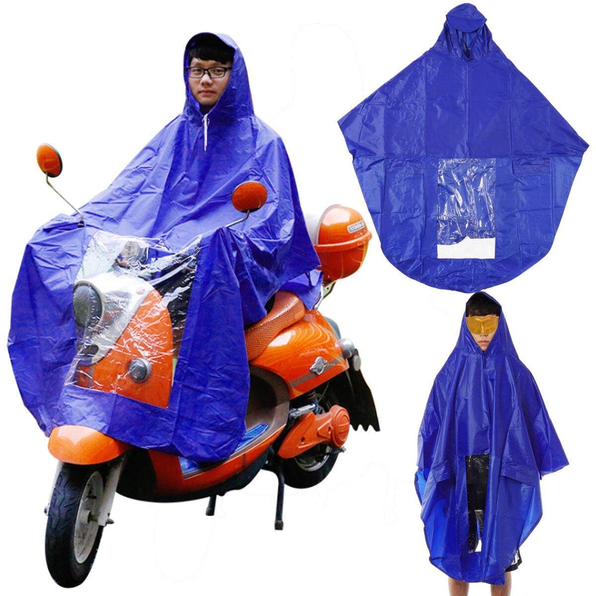 Waterproof Motorcycle Raincoat Mobility Scooter Large Rain Coat Cape Poncho PVC