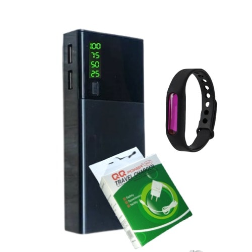 Power Bank 40,000mAh With Fast Android Charger & Mosquito Repellent Wristband