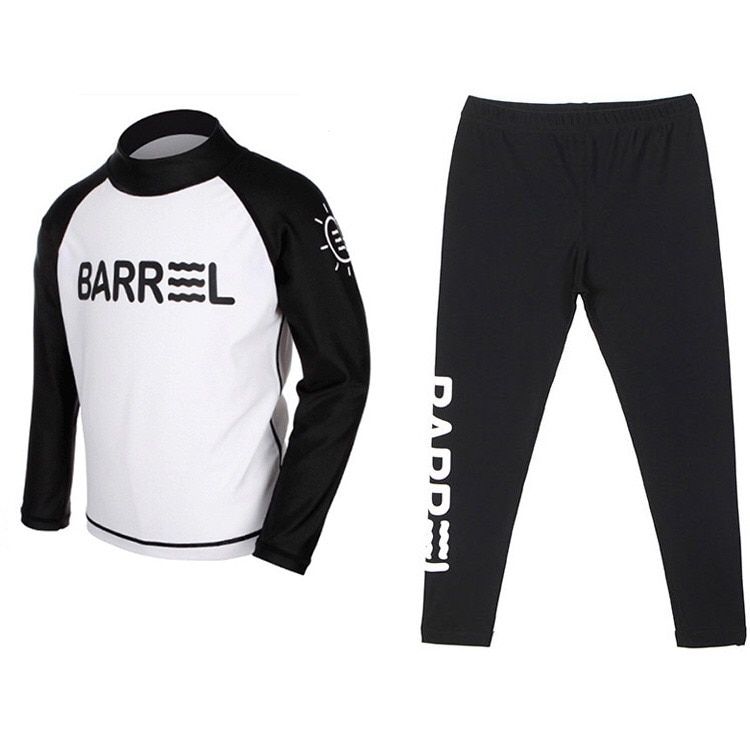 With Cap Short Sleeve Bodysuit Kids Bathing Suit Children Swimsuit Beach 2-piece Set