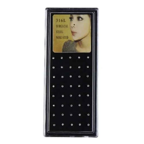 316l Surgical Steel Nose Stud - Silver-40pcs