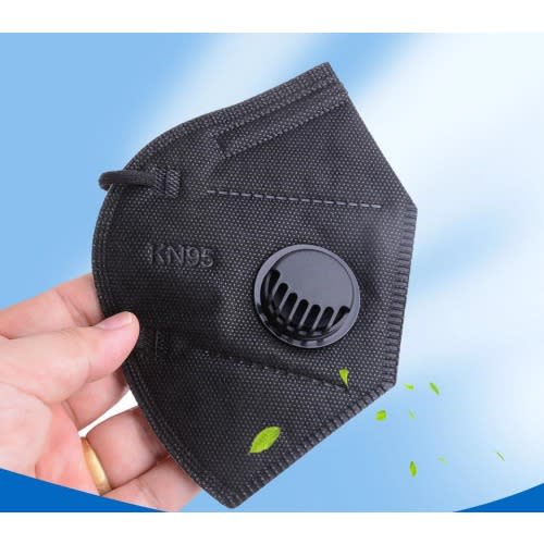 5pcs Kn95 Protective Face Mask | Black Colour