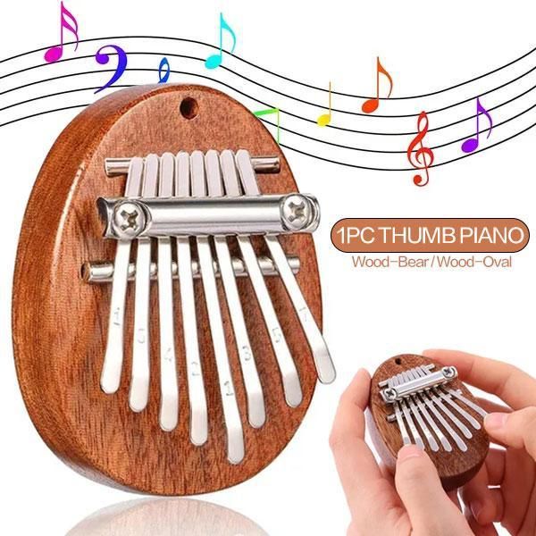 1PC 8 Key Mini Kalimba Thumb Piano Oval