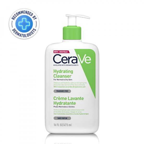 Hydrating Cleanser for Normal to Dry Skin 473ML with Hyaluronic Acid and 3 Essential Ceramides