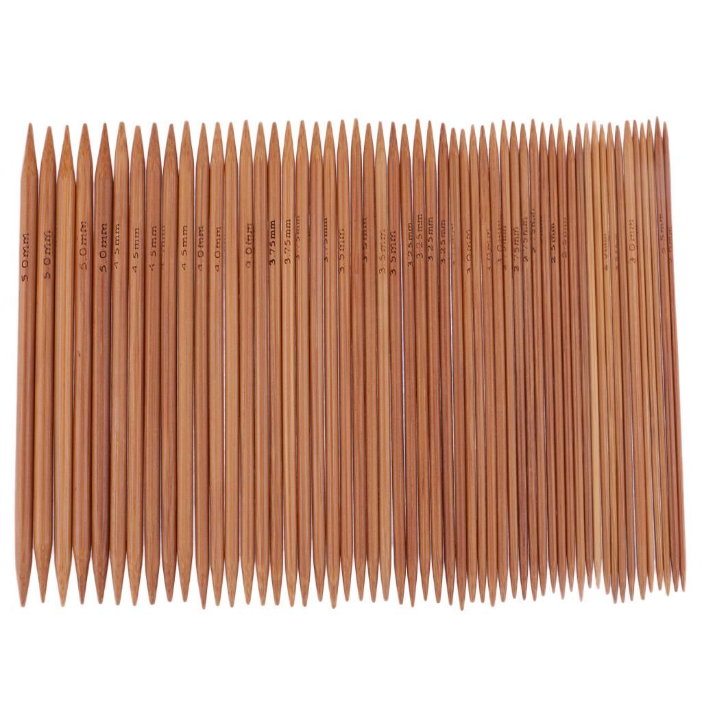 55 Pieces Carbonized Bamboo Knitting Sewing Accessory