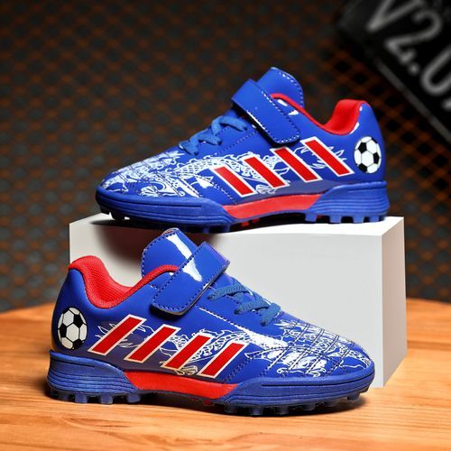 Football Sport Shoes For Girls VELCRO Children's Sneakers Blue