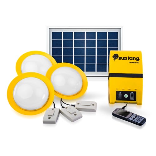 Home 60 - 300 Lumens Solar Lighting & 6w Detachable Polycrystalline Panel - 6000mAh