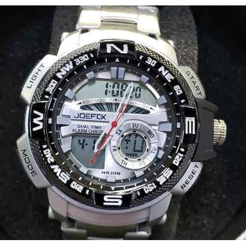 Silver Digital Waterproof Watch For Men