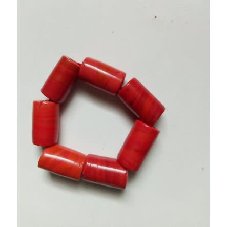 Traditional Crystal Glass Coral Bead Bracelet