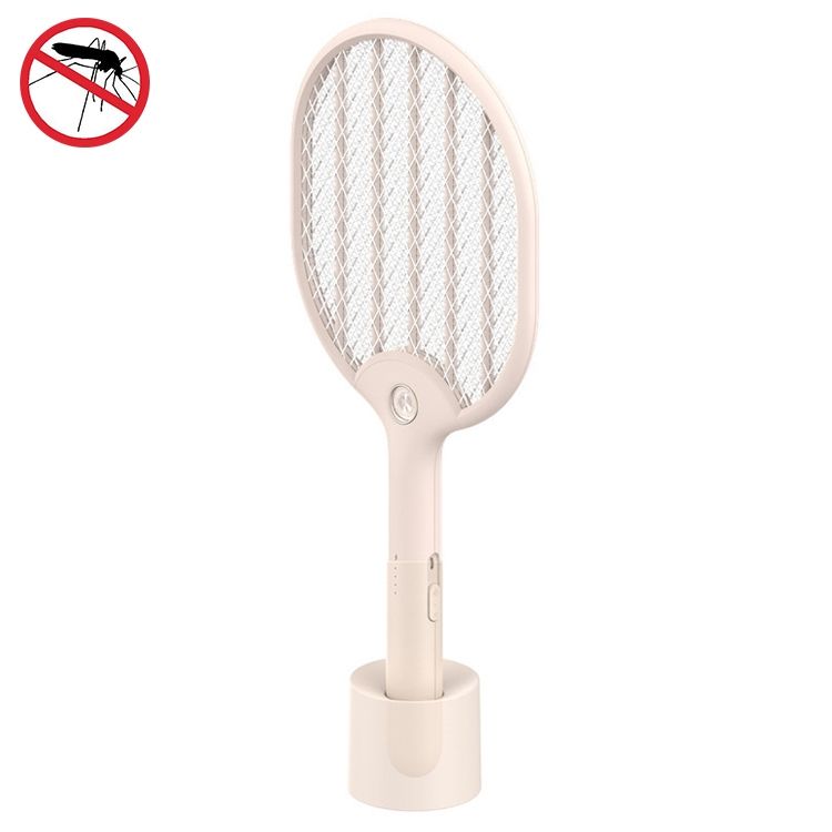 LED Mosquito Swatter, Colour: Pink (With Base)
