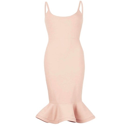 Blush Peplum Hem Midi Dress - Plus Size