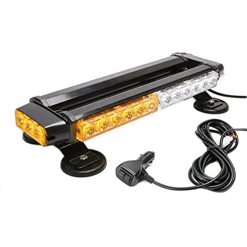 LEJX AmberWhite LED Emergency Safety Strobe Light Bar Flashi