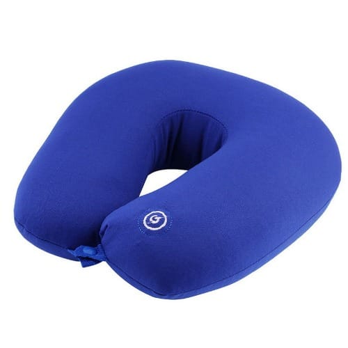 U-shaped Vibrating Neck Pillow Massager - Blue