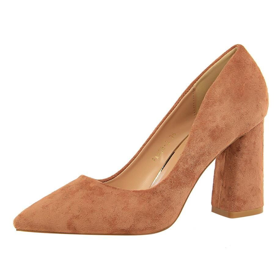 High-Heeled Shoes Thin Heels Woman Pumps Suede Women Shoes Pointed Toe High Heels Closed Toe Ladies