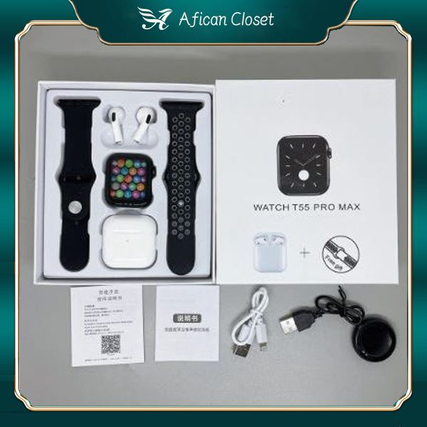 Smartwatch T55 PRO MAX SMART WATCH & I12 Bluetooth Bluetooth Wireless Headphones