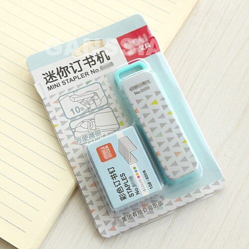 Manual Mini Stapler 3 Colors Staplers Set