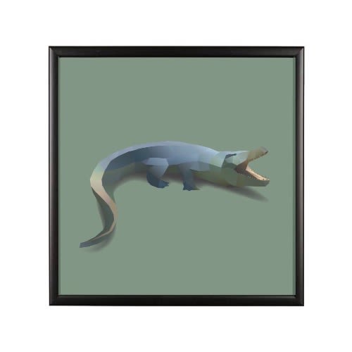 Wall Art Digital Print 30" By 30"-ready To Hang Plain Black Glass Frame 2069