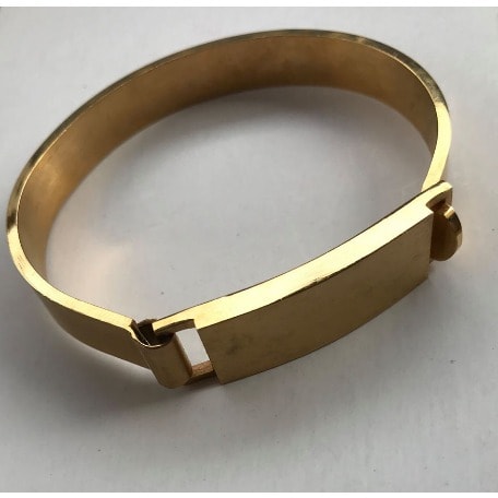 Men's Polished Link Bracelet - Gold