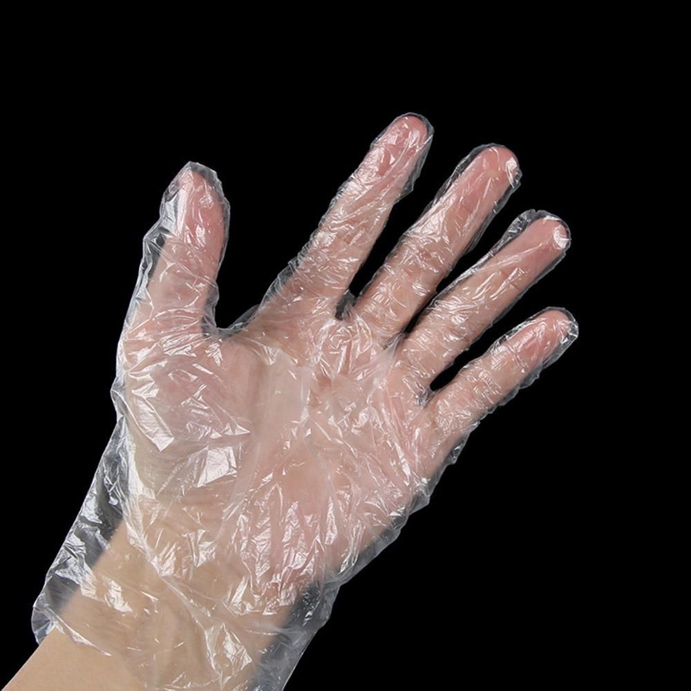 30PCS Disposable Gloves Transparent PE Cooking Cleaning Hair Dyeing Clinic Factory Workshop Laboratory