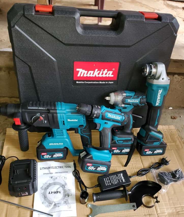 4 In1 Cordless Battery Combo Kit Drill Machine, Grinder