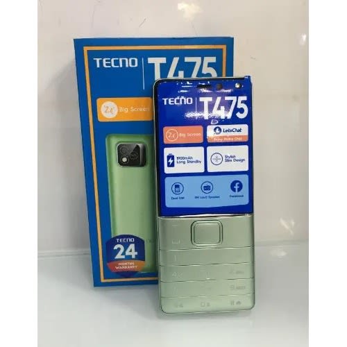 Tecno T475 - 2.8 Qvga - Mos - 0.08mp Front - 0.08mp Camera - 1900mah Green