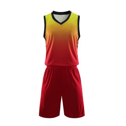 Sleeveless Vest Shorts Men Gradient Basketball Jersey Set