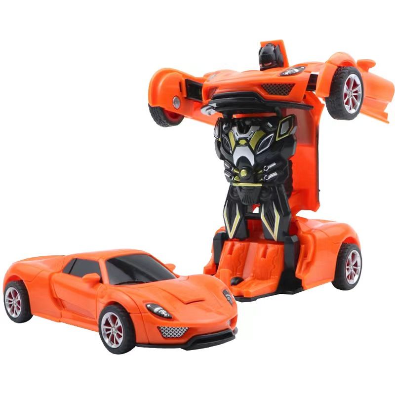 Car Inertial Transformer Robots Toy - Orange