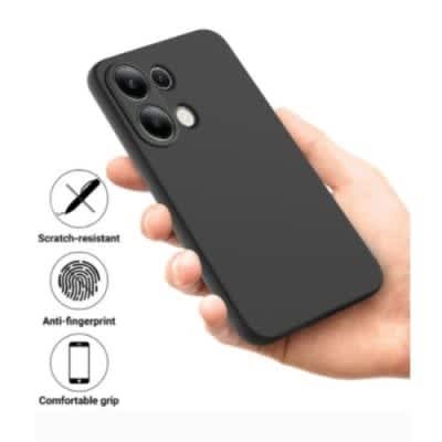 Silicone Back Case For Redmi Note 13 Pro 4g - Black