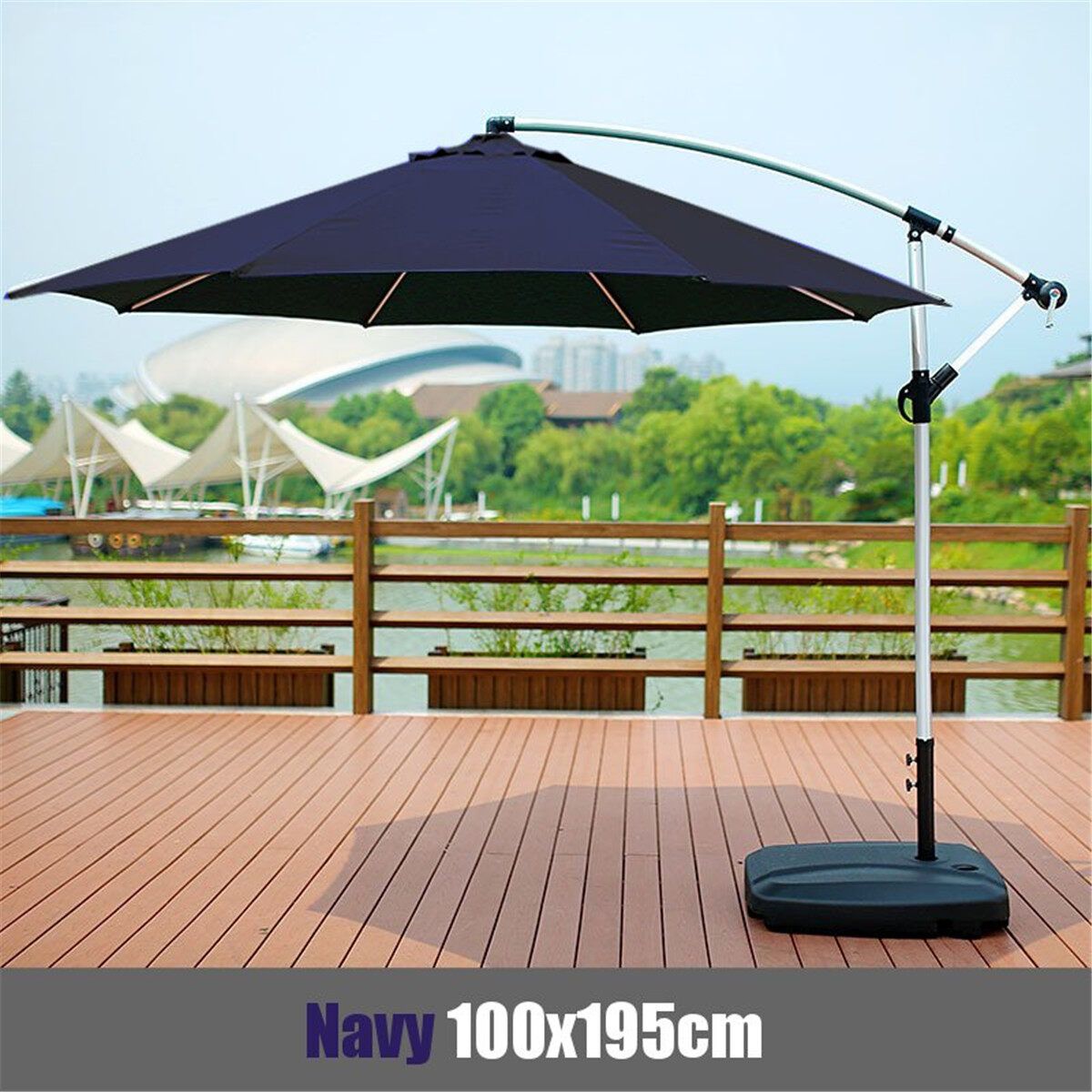 100x195/110x300cm Waterproof Sunshade Beach Fabric Cloth Canopy Parasol Tent Cover Patioonly Cover Navy