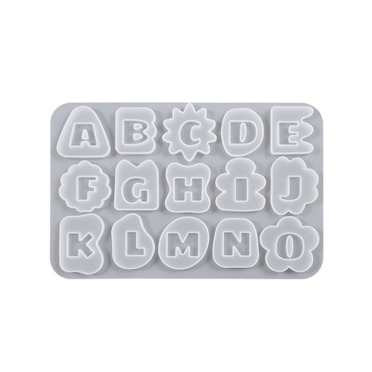 Crystal Epoxy Resin Lace Letter Mold 01