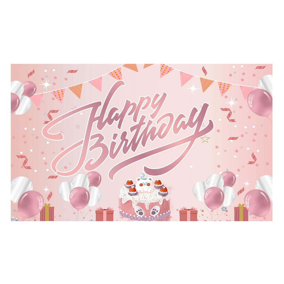 Background Banner Birthday DIY Backdrop Party Supplies Scene Layout Prop