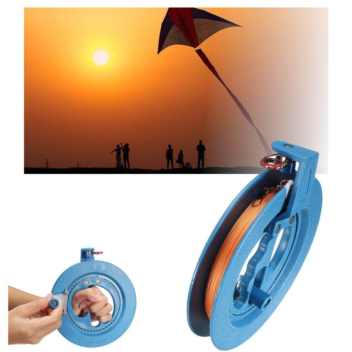 Kite Line Winder ABS Winding Reel Grip Wheel Flying Tools & Lock W/ 100M String