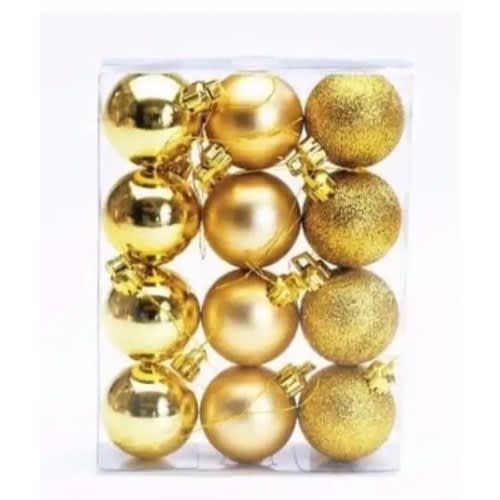 Universal Chef Christmas Ball Pack - Gold 12 Pieces