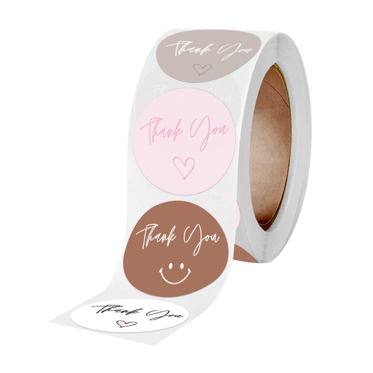 1 Inch Thank You Sticker Flowers Floral Decorative Sticker