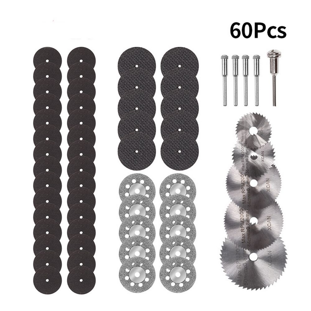 60Pcs Diamond Cutting Wheels Set For Rotary Tool Die Grinder