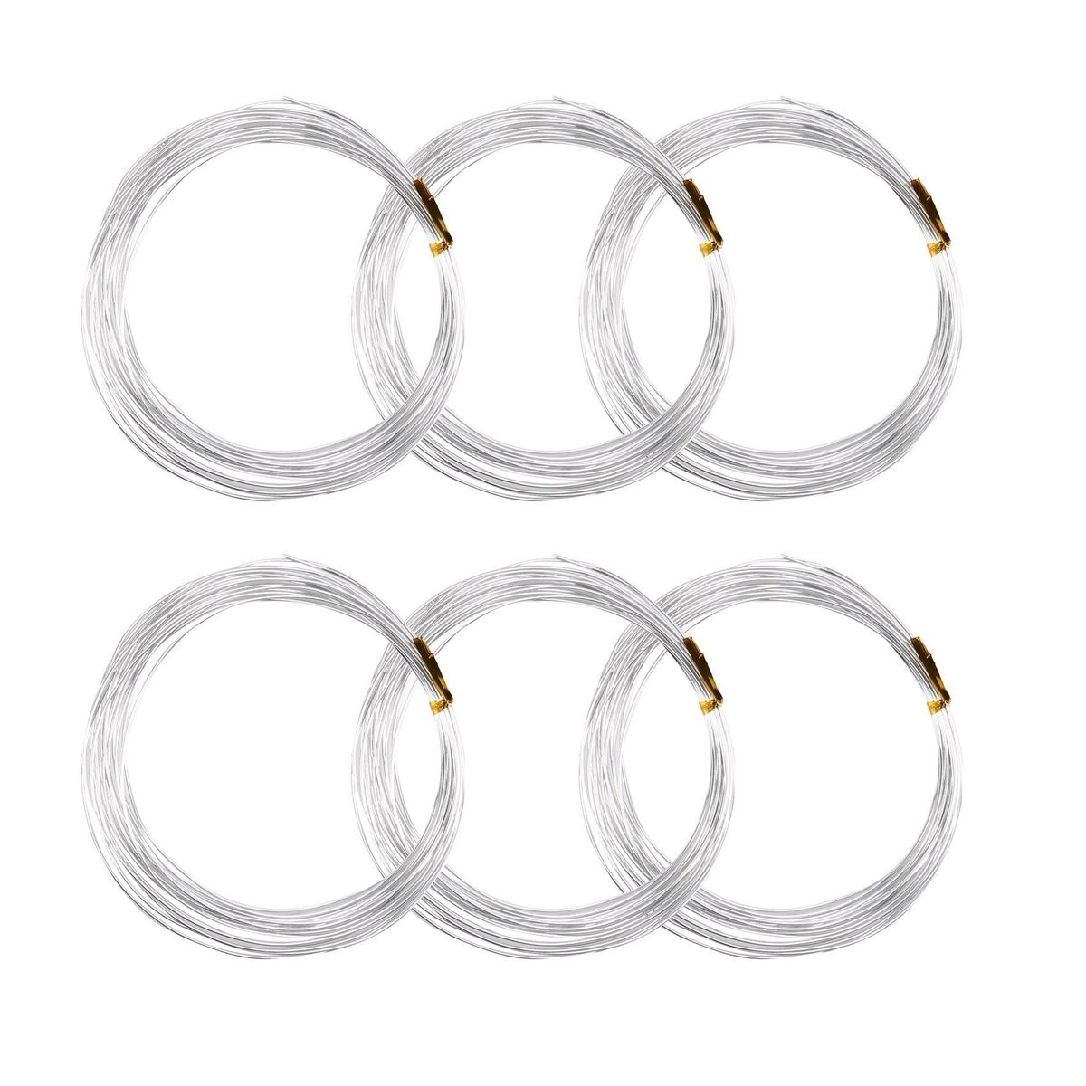 6 Rolls Silver Aluminum Bonsai Training Wire Craft Wire Soft and Flexible Metal Armature Wire for DIY Manual Arts and Crafts (1mm, 1.5mm, 2mm, 3mm)