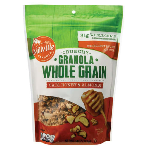 Crunchy Granola - Whole Grain Oats With Almonds & Honey - 14 Oz - 379g X 2